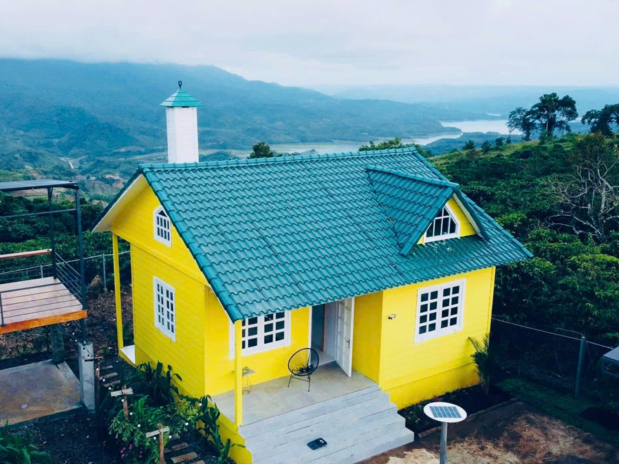 Nơi ở tại Tà Đùng nhìn từ trên cao